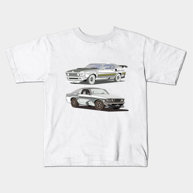 Muscle car Kids T-Shirt by An.D.L.